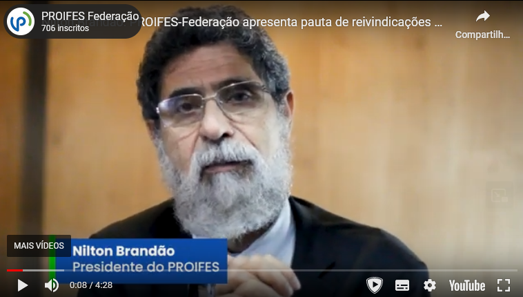 Nilton Brandão: PROIFES-Federação apresenta pauta de reivindicações ao Ministro da Educação